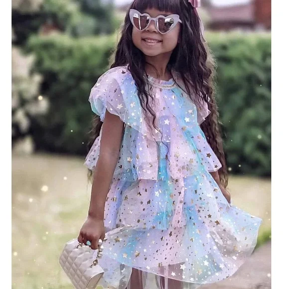 Pastel stars dress - Picture 2 of 3